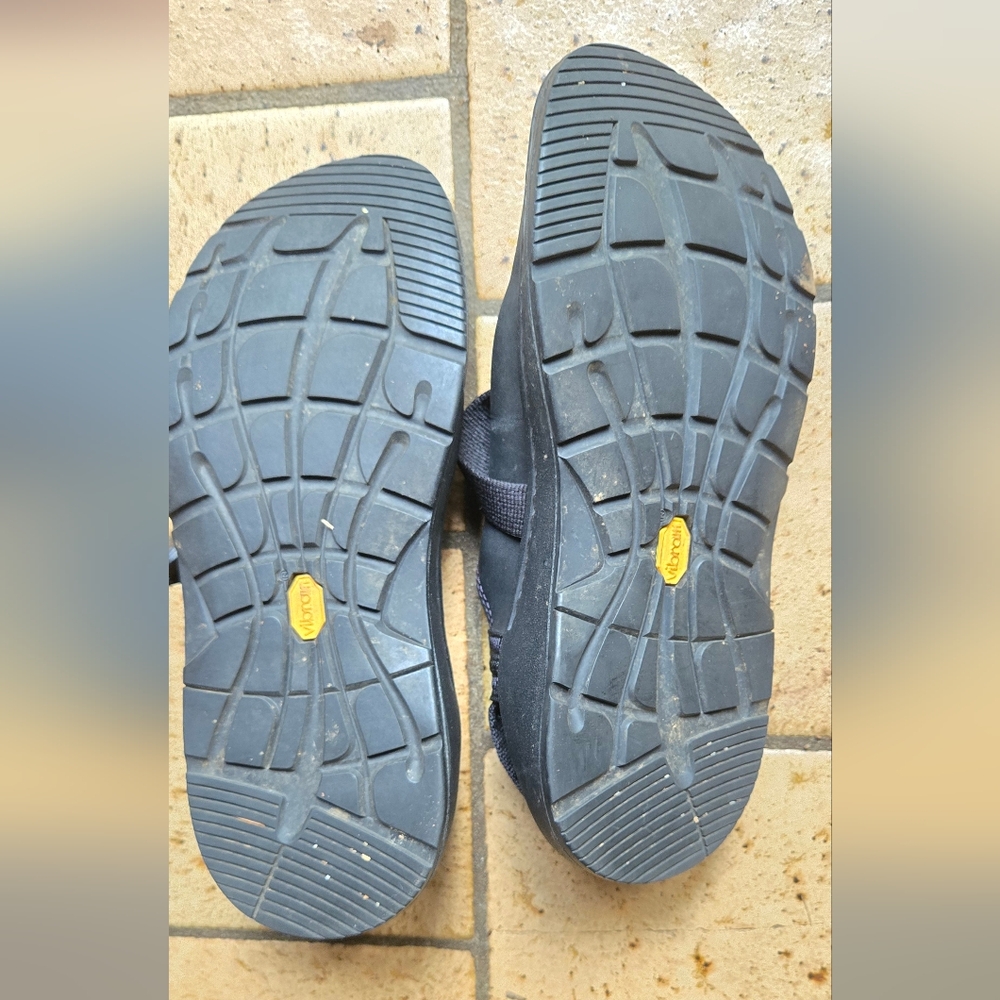 Chaco gorgeous black leather "Vibrum" sandle slide work clog sz7.5 - Picture 4 of 6
